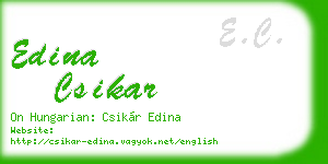 edina csikar business card